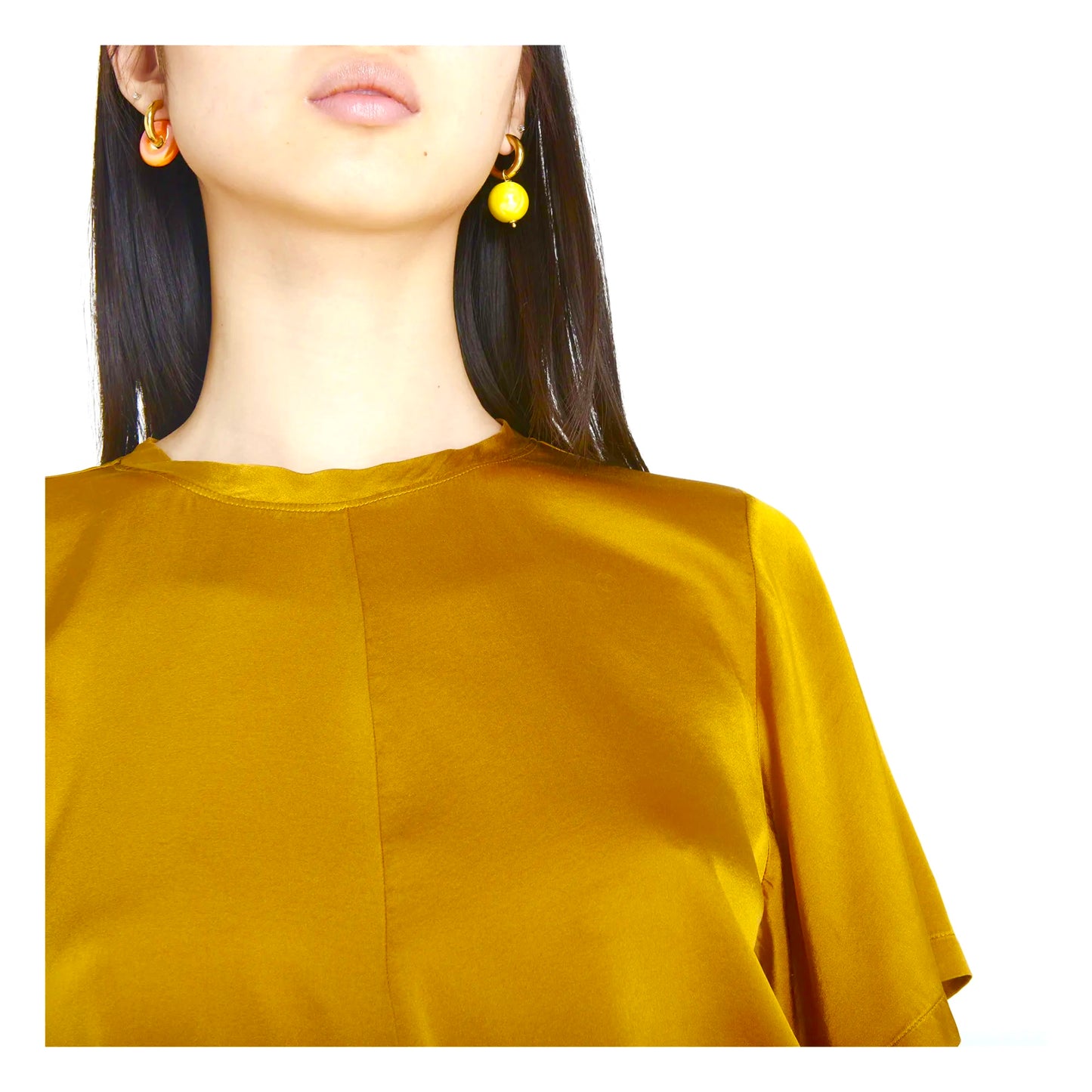 FORTE FORTE NWT
Top Satin de Soie | Ambre, MEDIUM