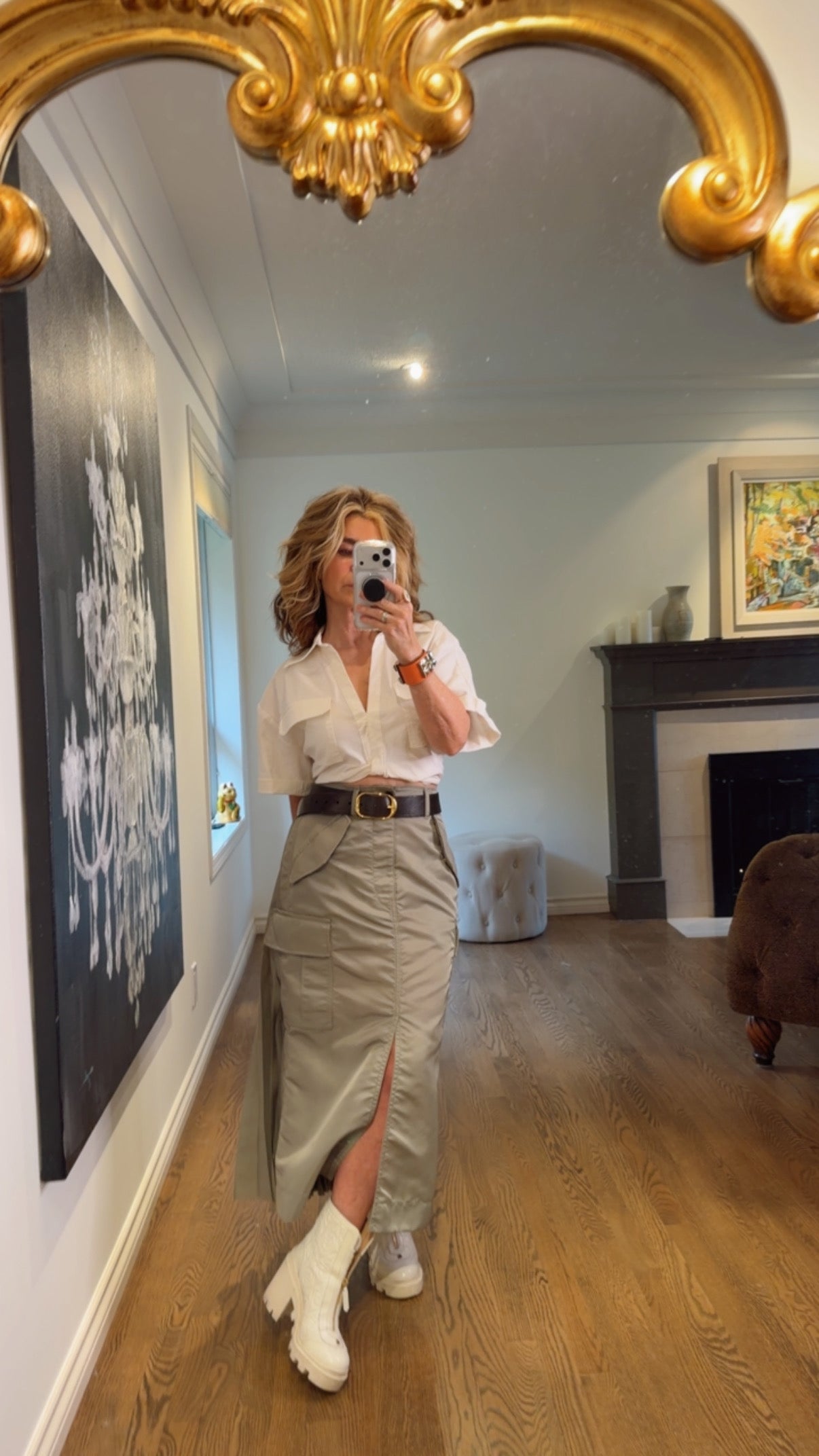 SACAI Pleated midi skirt, SIZE 1