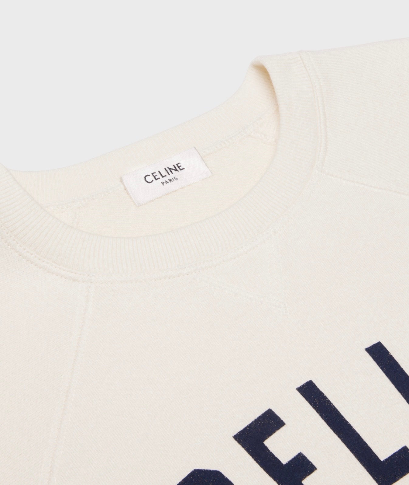 CELINE PARIS ANCHOR PRINT IN COTTON AND CASHMERE FLEECE SWEATSHIRT, MEDIUM