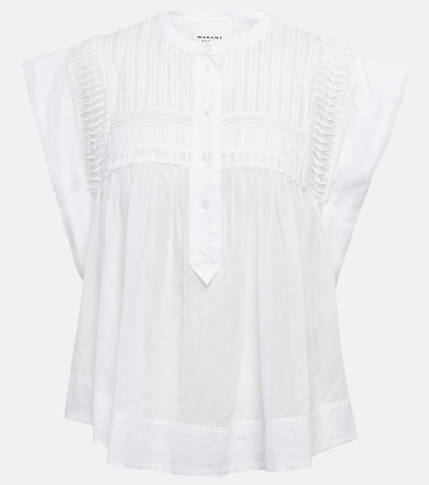 ISABEL MARANT ÉTOILE
Lapao Pleated Voile Blouse, SMALL