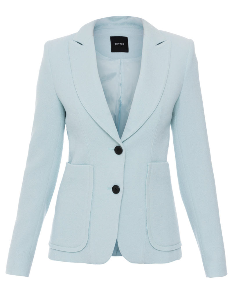 SMYTHE baby blue wool blazer, SIZE 12