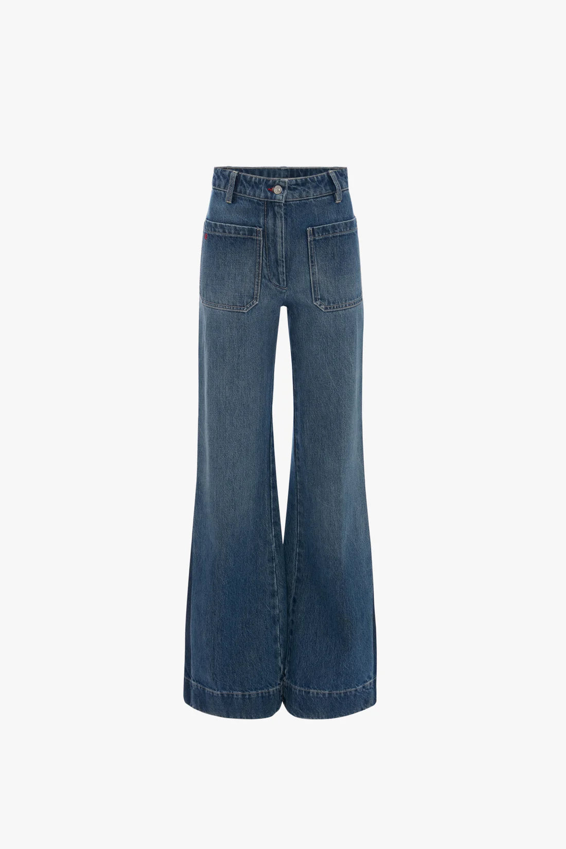 Victoria Beckham Alina High Waisted Jean In Shadow Wash, size 26