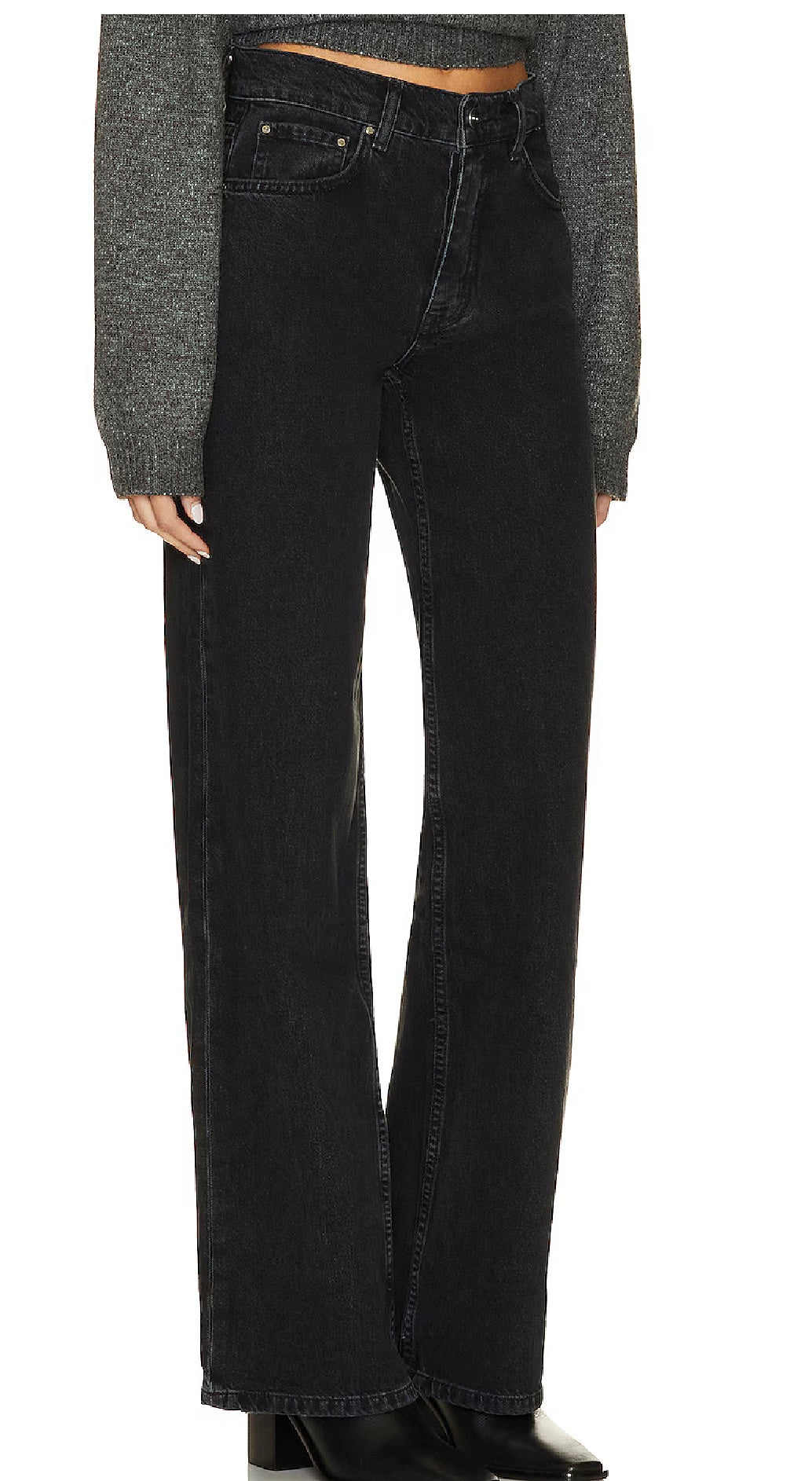 ANINE BING Hugh Jeans, Size 24￼