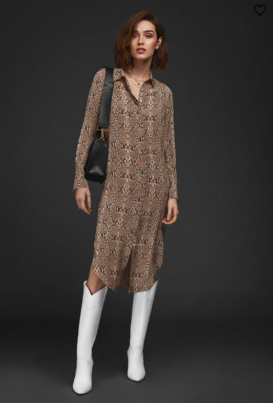 Anine Bing Chelsea Dress Python, Medium