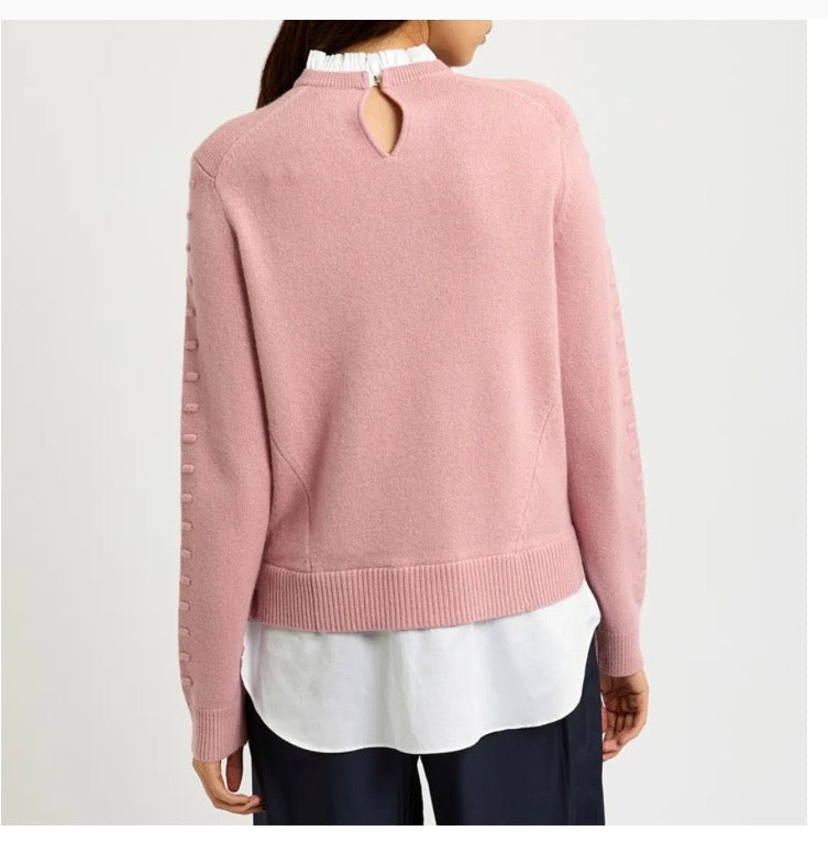 Ted Baker Lissiah Bobble Layered-Look Sweater, Medium