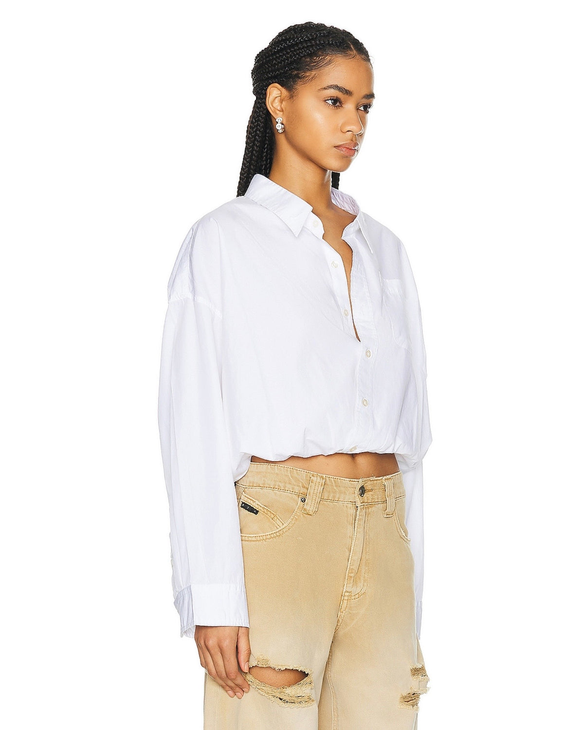 R13 Crossover Bubble Shirt, XSMALL