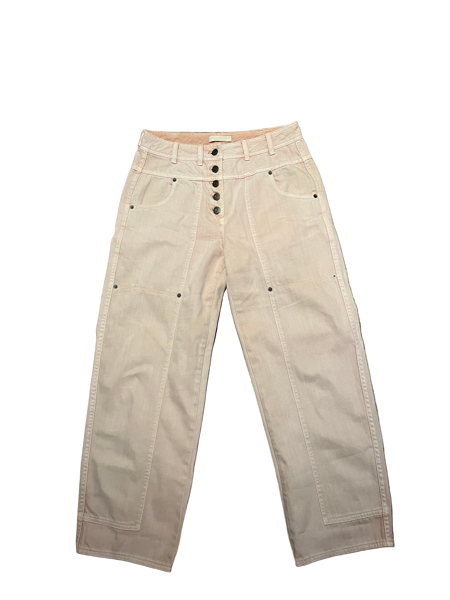 Ulla Johnson August High Waist Pant Multi Button, Size 6