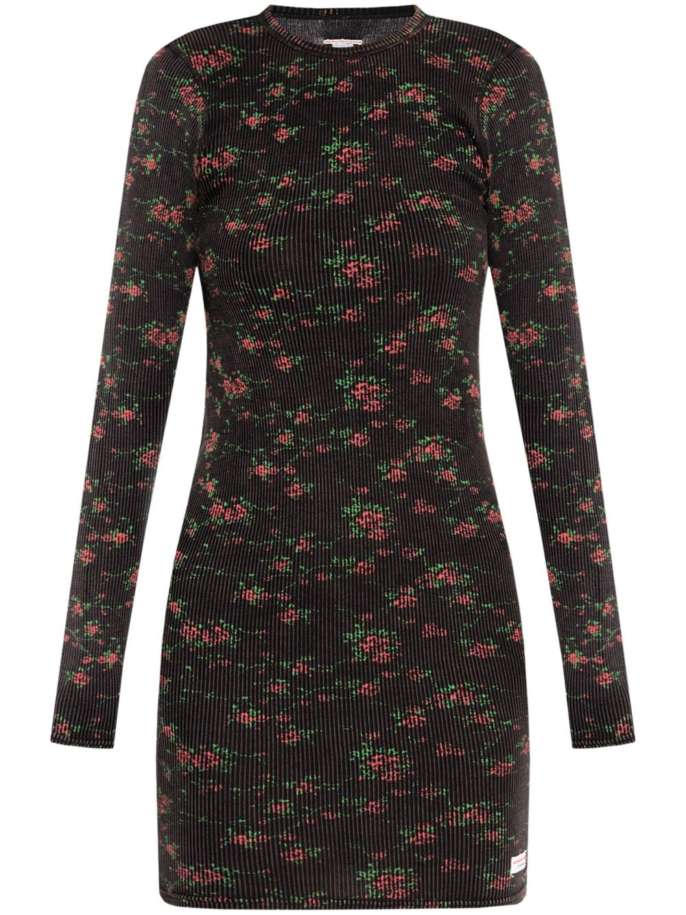 ALEXANDER WANG Long Sleeve Crewneck Dress, SMALL