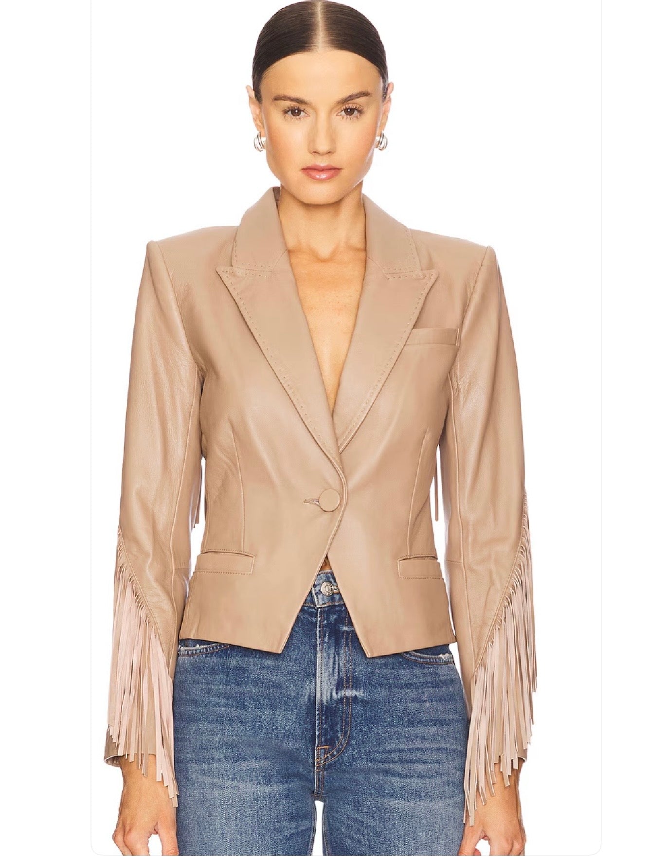 L'AGENCE Vashti Fringe Blazer NWT, SIZE 2