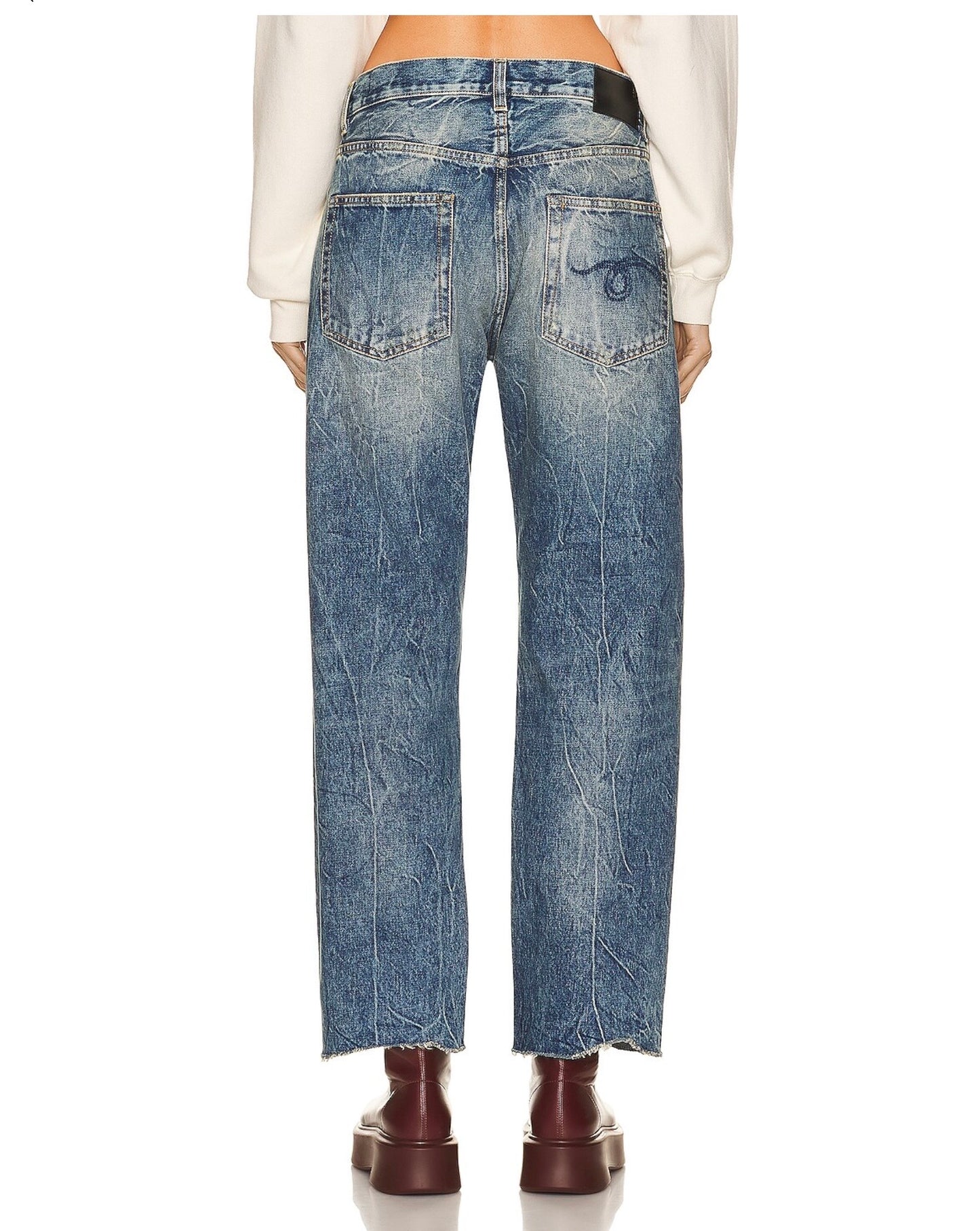 R13 BOYFRIEND JEAN - DIRTY KELLY, SIZE 27 (FIT 28)