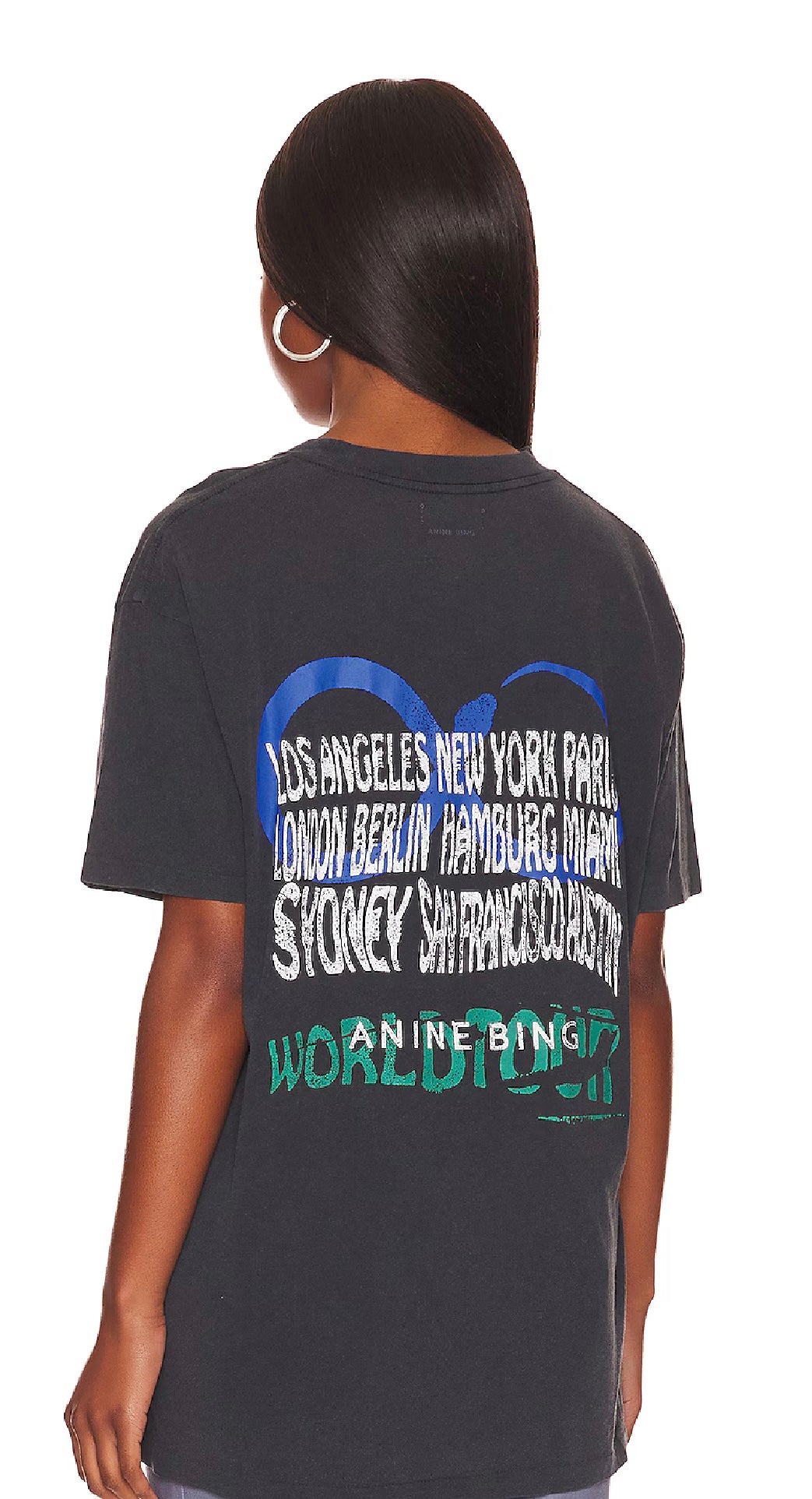 ANINE BING Walker Viper Tee, XSMALL (oversized)