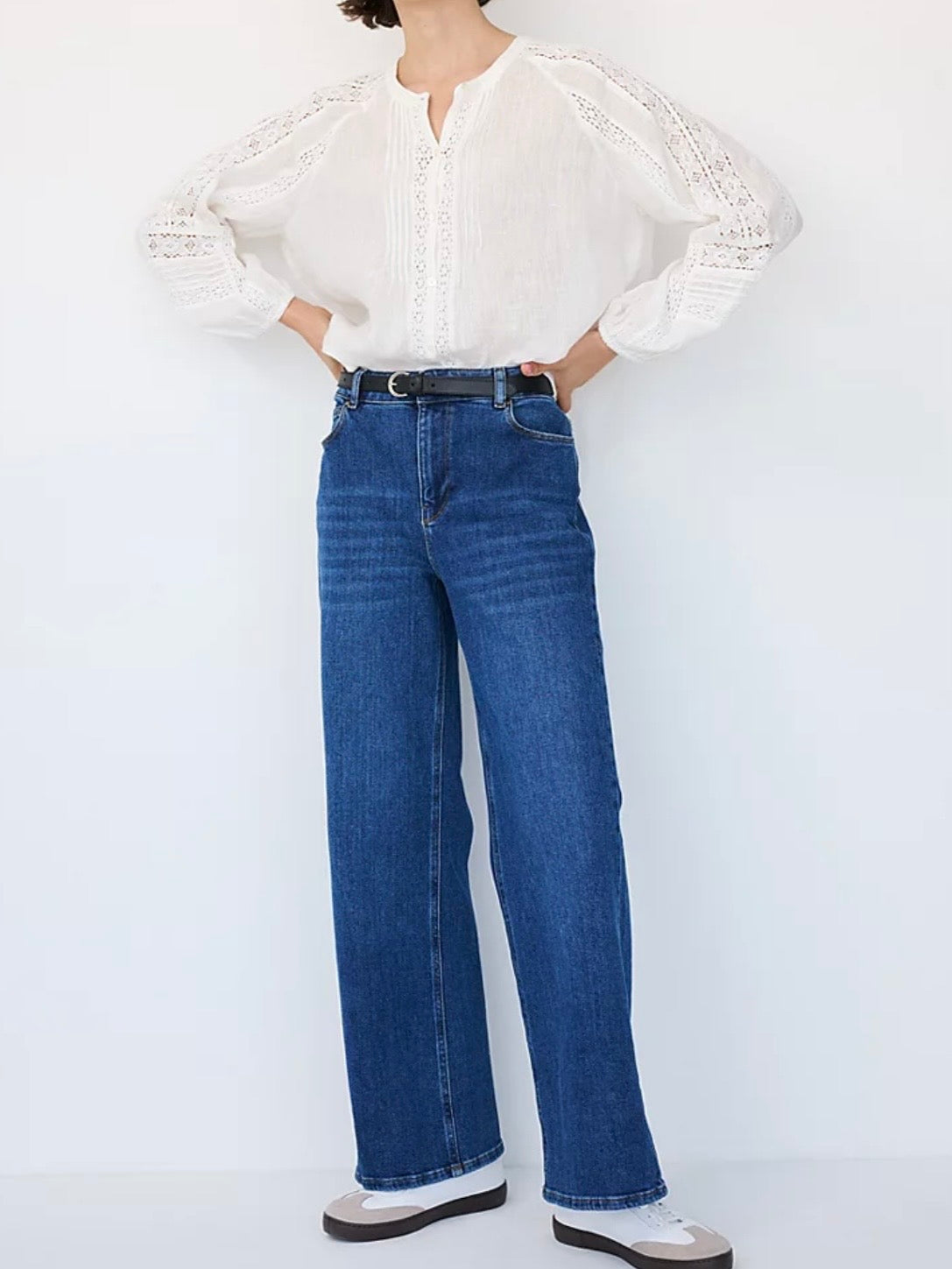 The white Company Linen Gauze Button Through Blouse• Feminine, boho style, small ￼
