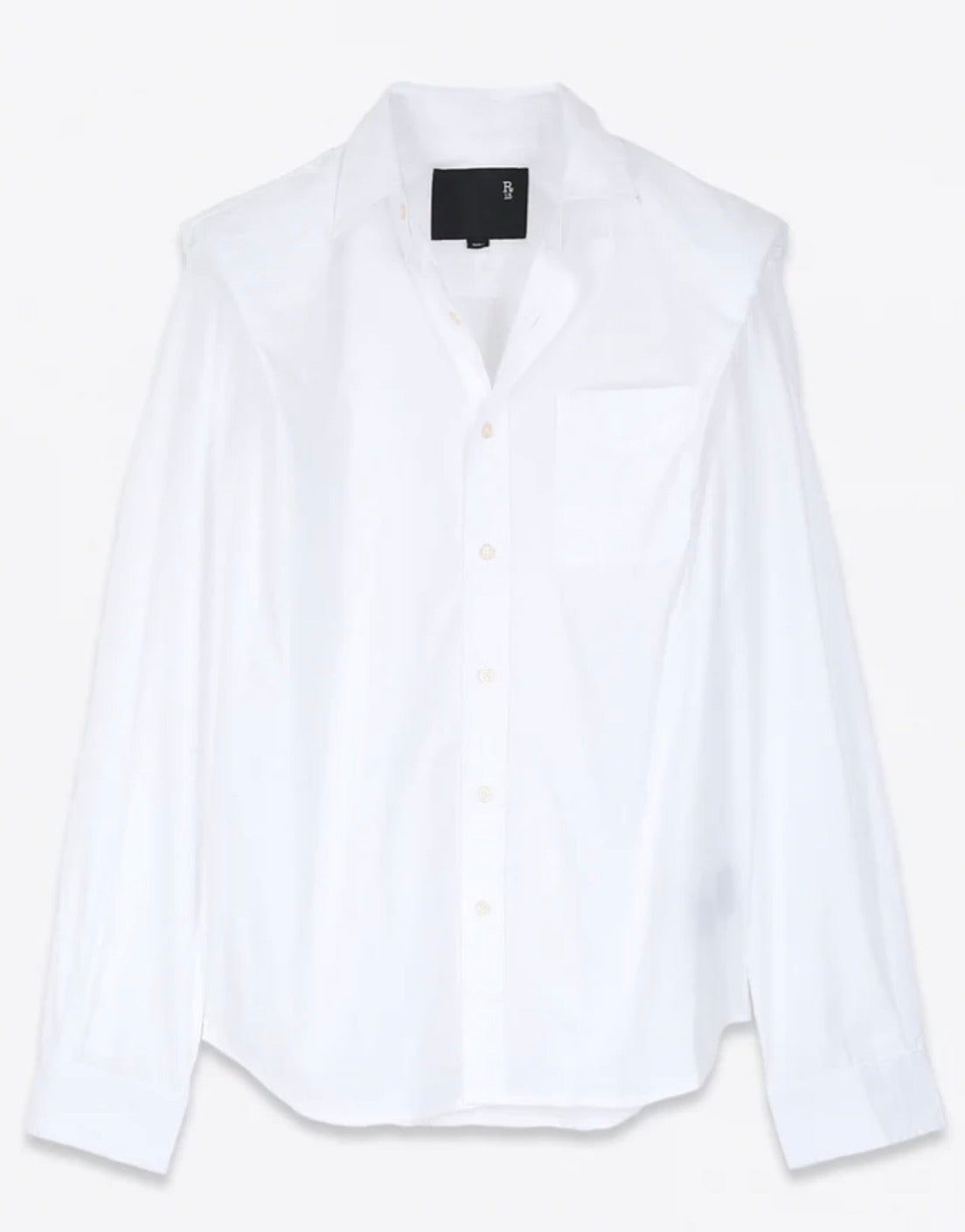 R13 Folded Shoulder Shirt, XSMALL
