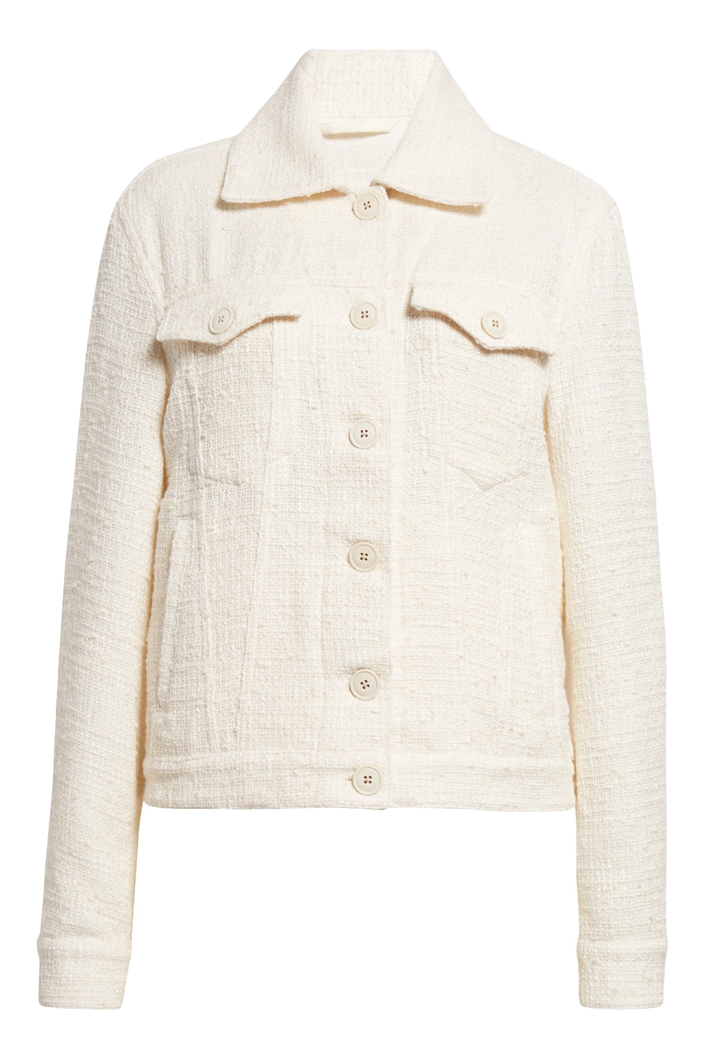Eleventy Slub Weave Cotton Blend Trucker Jacket, Medium