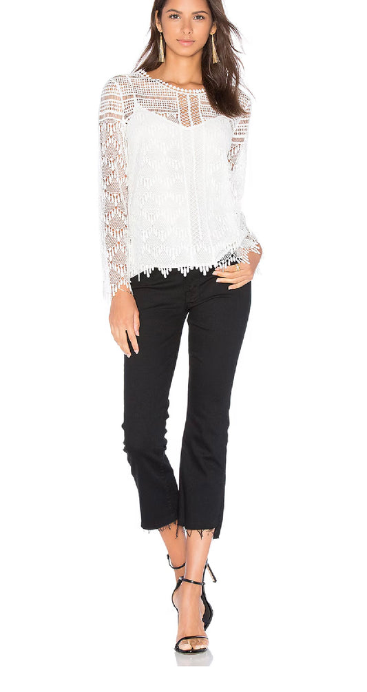 MOTHER Insider Crop Step Fray Jeans, Size 31