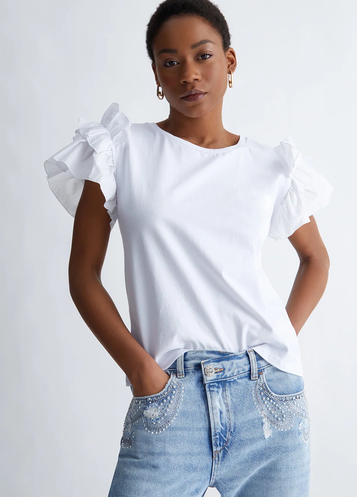 Liu Jo T-shirt with ruching, X-LARGE