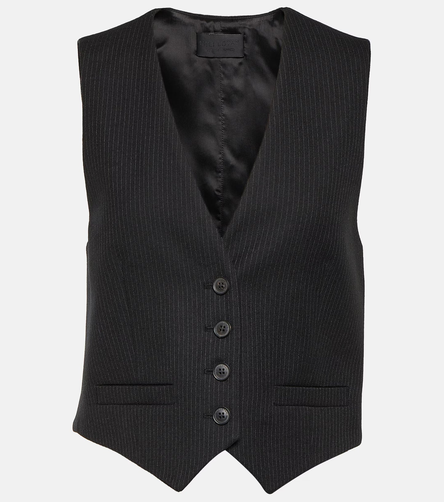 NILI LOTAN Ismael pinstriped wool vest, Small