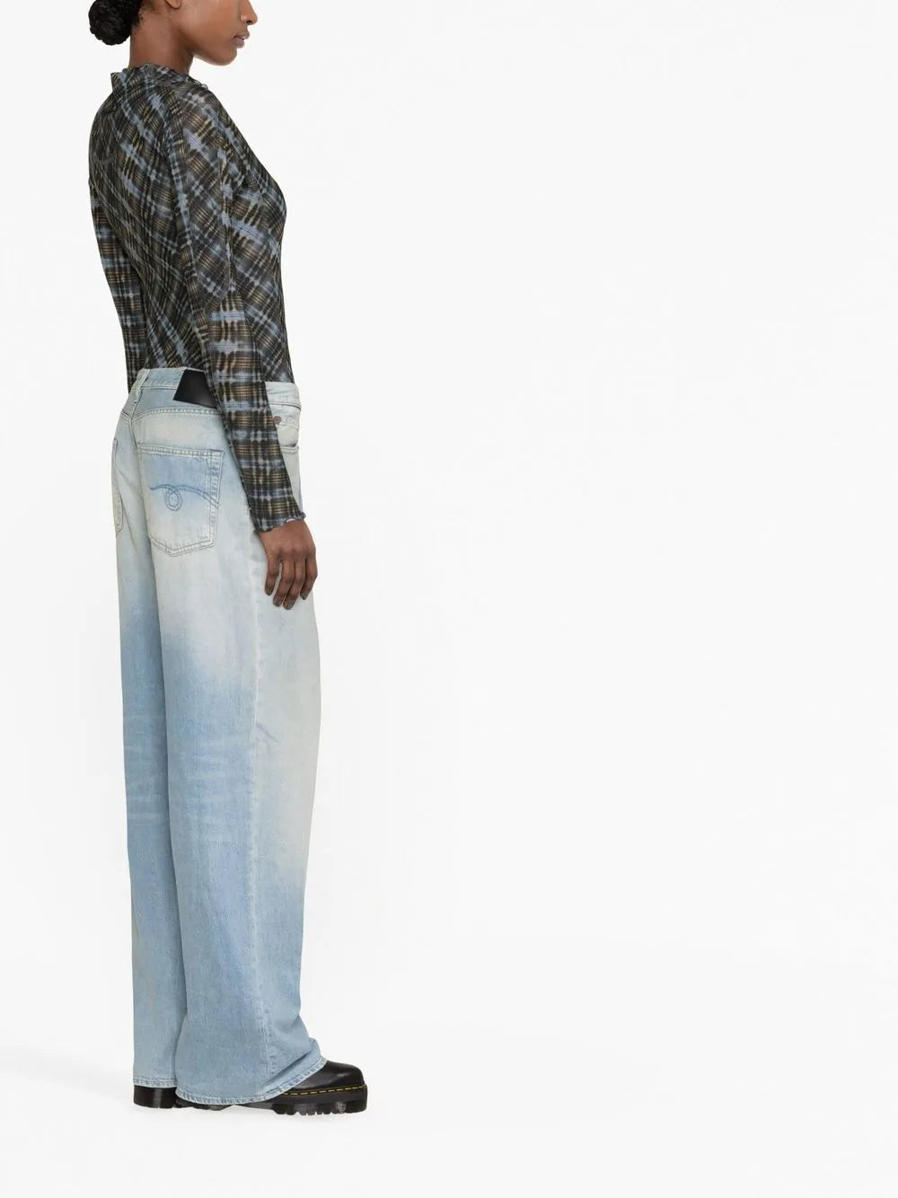 R13 Damon pleated wide-leg trousers, SIZE 27 (Fitz 28)