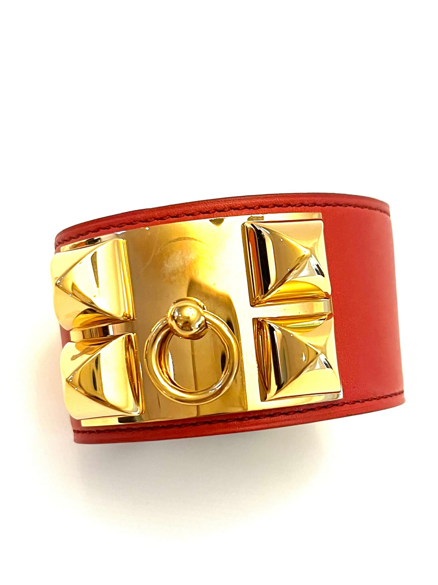 Hermès Leather Collier De Chien Wrap Bracelet