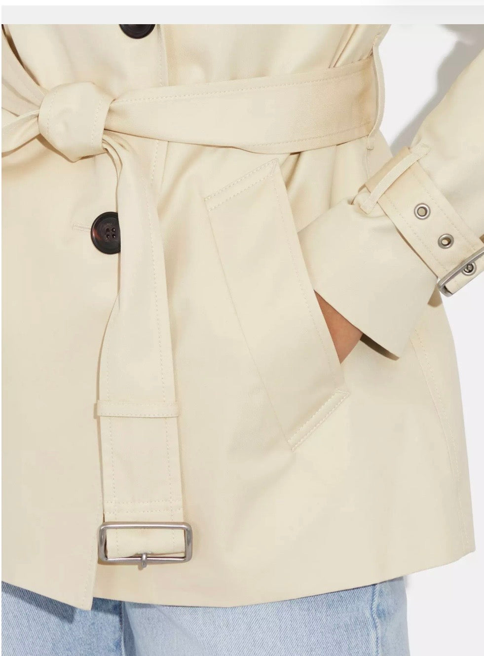 Coach Solid Short Trench Bone,  Large