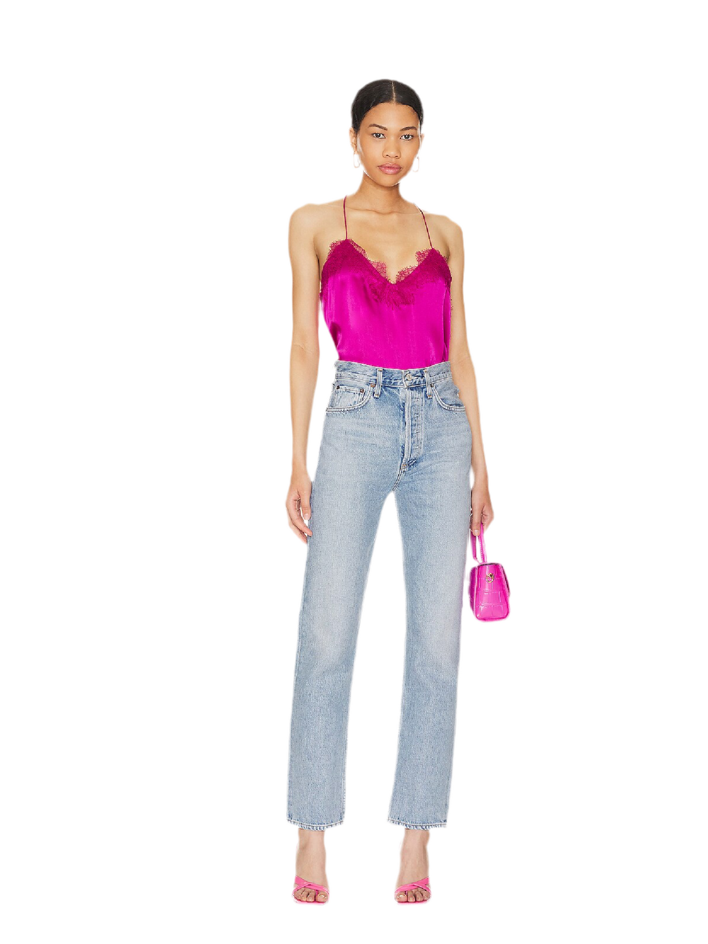CAMI NYC The Racer Cami, Dahlia, XSMALL