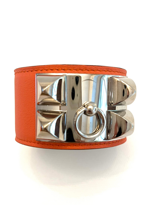 Hermès Leather Collier De Chien Wrap Bracelet