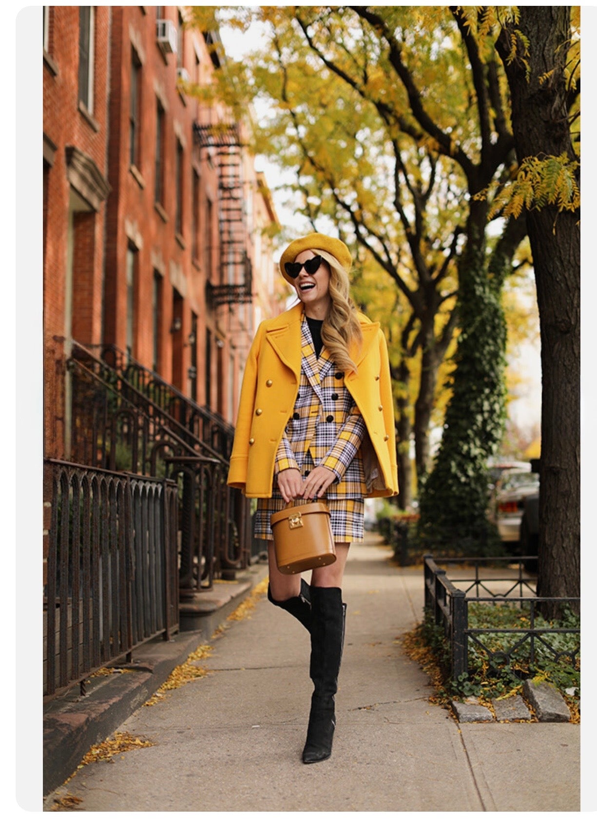 VERONICA BEARD Monroe Yellow & Black Plaid Mini Skirt, Size 6