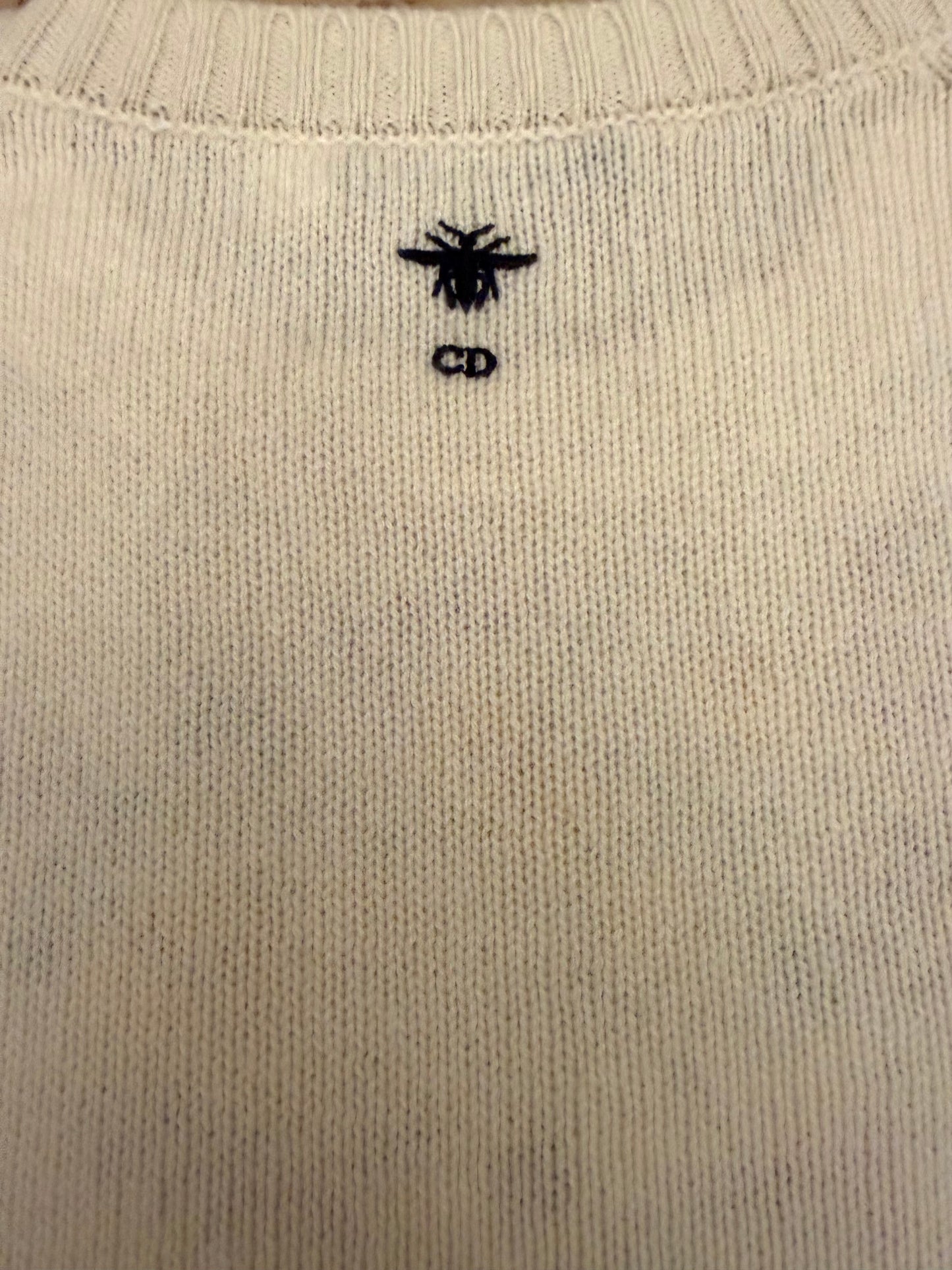 Dior 2023 Cashmere embroidered sweater, Size 8￼