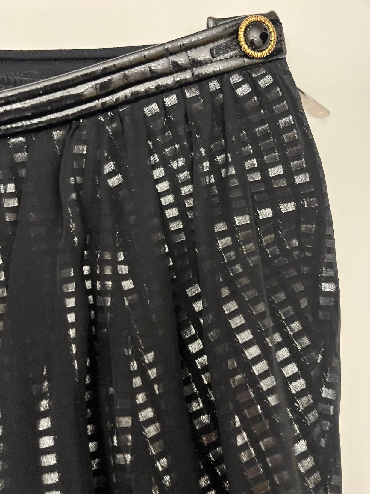 LOUIS VUITTON Draped Mirrorball Midi Skirt, SIZE 38