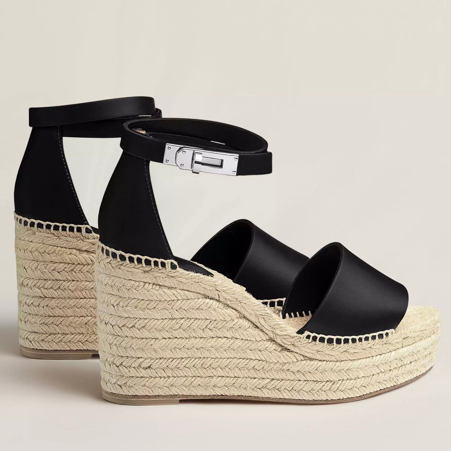 Hermes Tipoli Espadrilles, Size 39