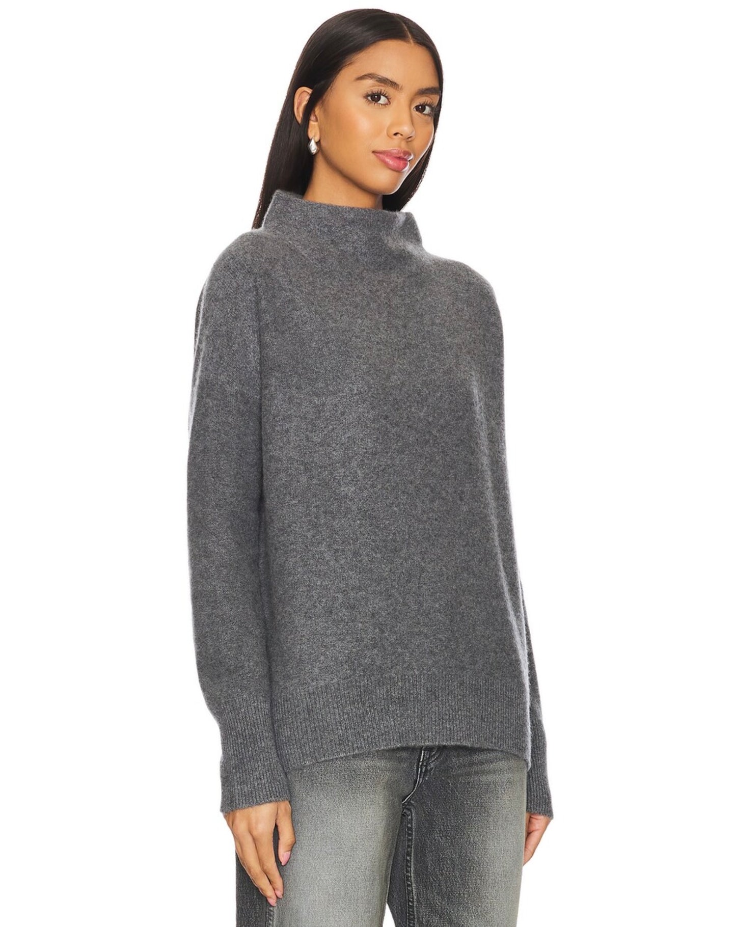 Vince Boiled Funnel Neck Pullover, Xsmall