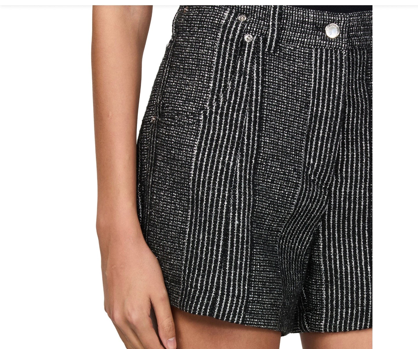 Louis Vuitton NWT Lurex Stripes Shorts, Size 38