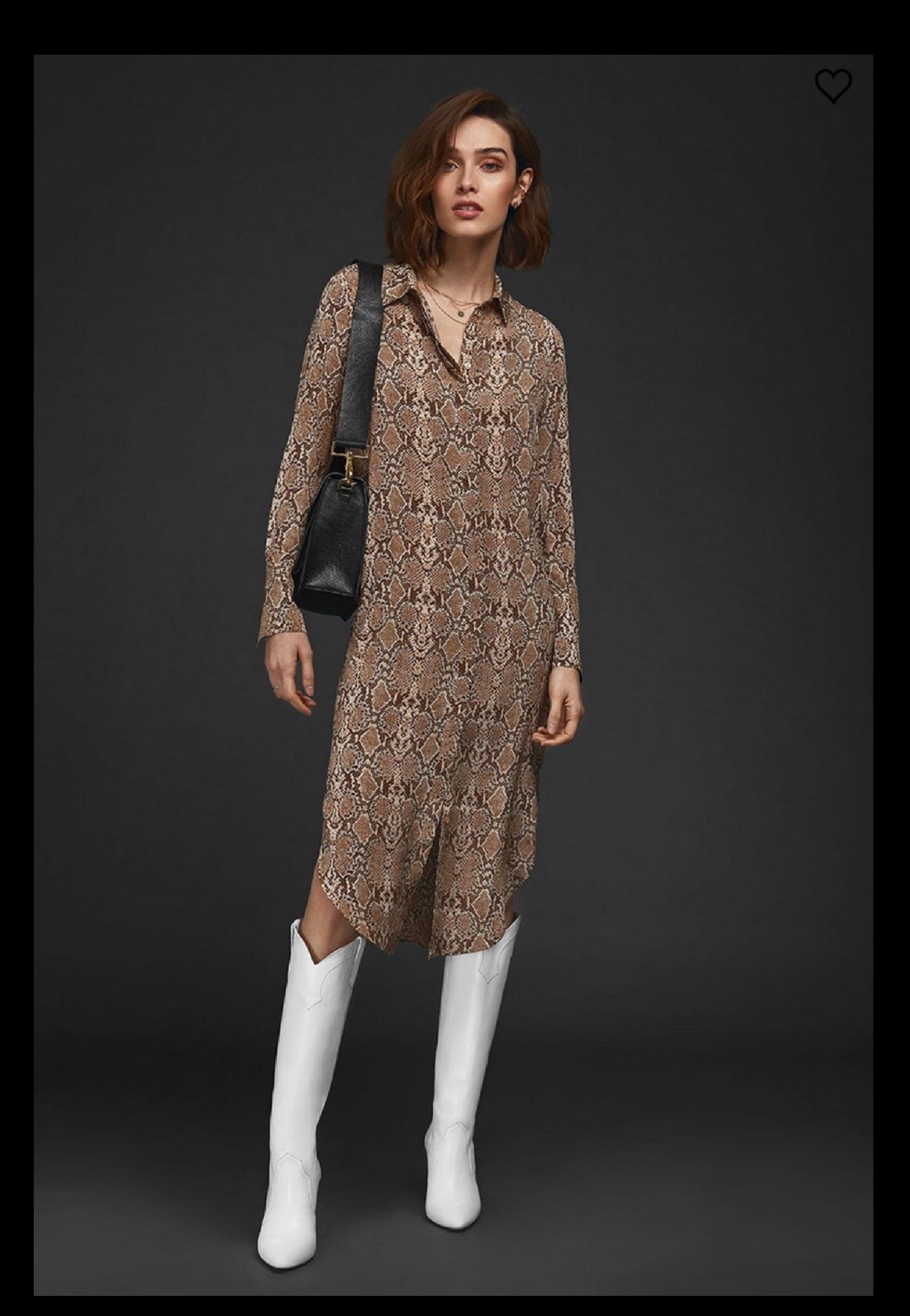 Anine Bing Chelsea Dress Python, Medium