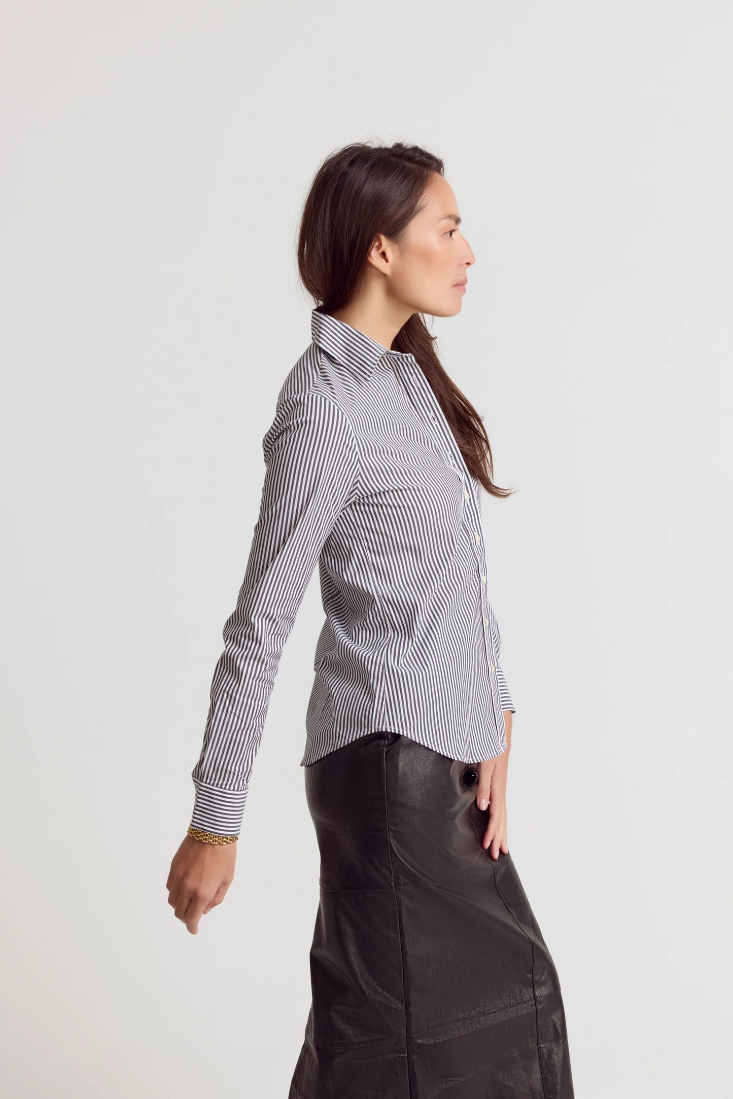 THE SHIRT ROCHELLE
BEHRENS THE ICON SHIRT IN STRIPE, MEDIUM