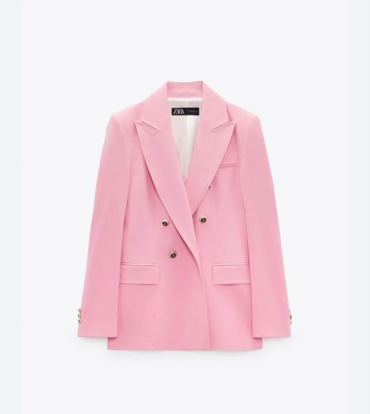 Zara Pink double breasted blazer, XSmall ￼