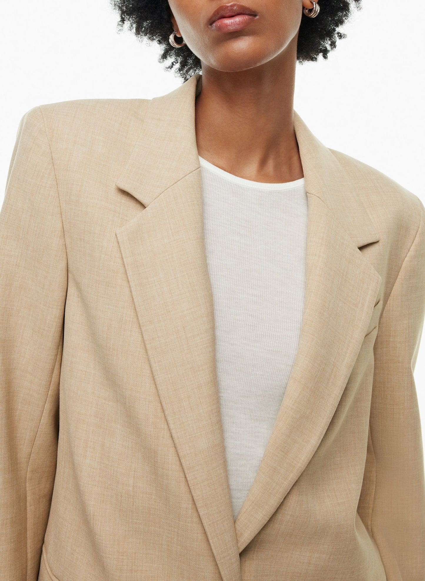 Aritzia Wilfred Flores Blazer in Heather Oat Size 2XS