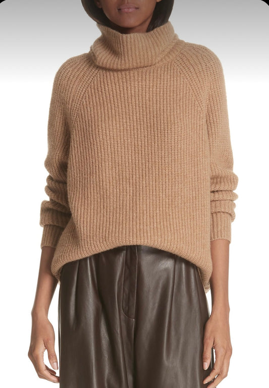 Nili Lotan Anitra Rib Knit Turtleneck Sweater, Small