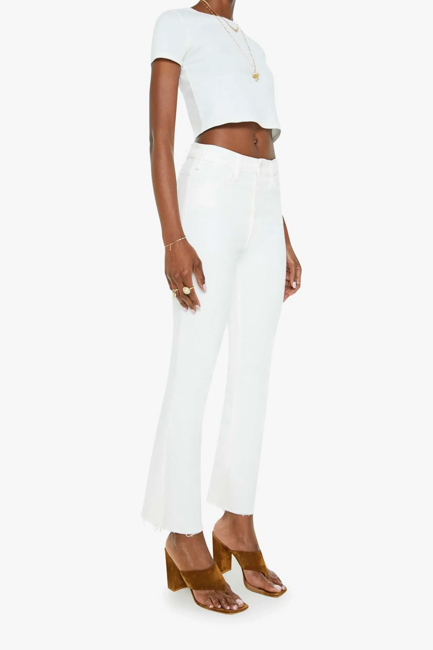 MOTHER THE HUSTLER ANKLE FRAY JEANS - FAIREST OF THEM ALL, Size 31