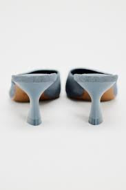 Zara blue gray suede mules, size 7.5