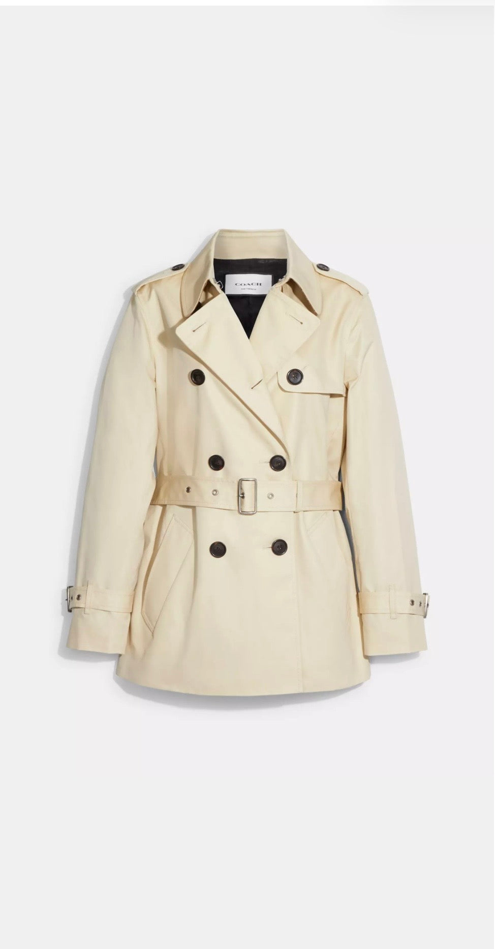Coach Solid Short Trench Bone,  Large