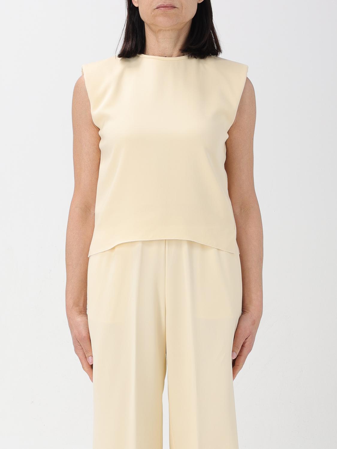 FORTE FORTE yellow padded shoulder top, Small ￼