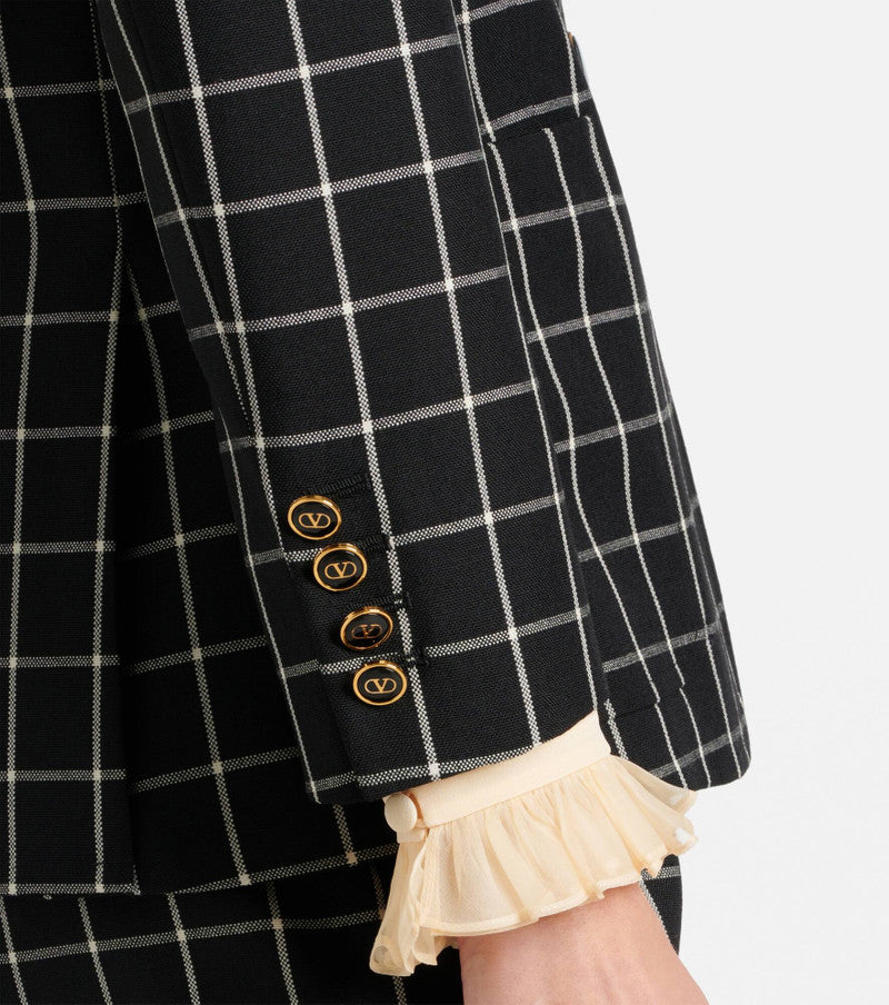 VALENTINO GARAVANI  grid-pattern Suit, Size 40