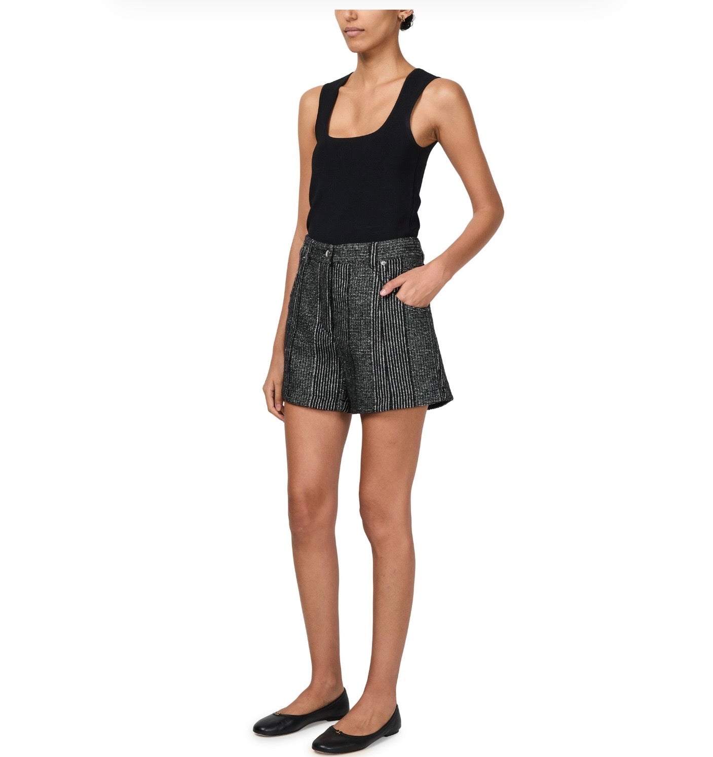 Louis Vuitton NWT Lurex Stripes Shorts, Size 38