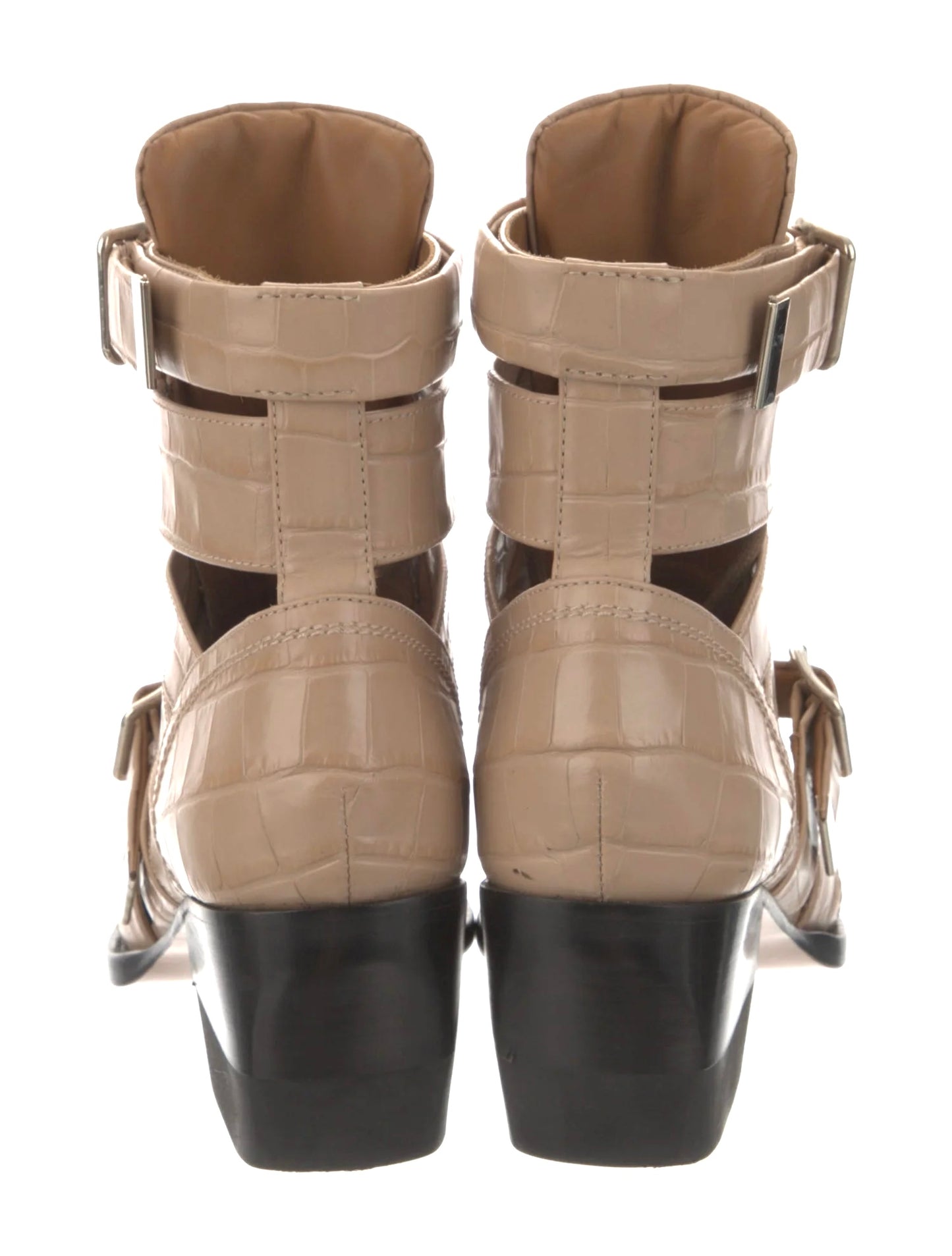 Chloé Rylee leather western boots, Size 38.5