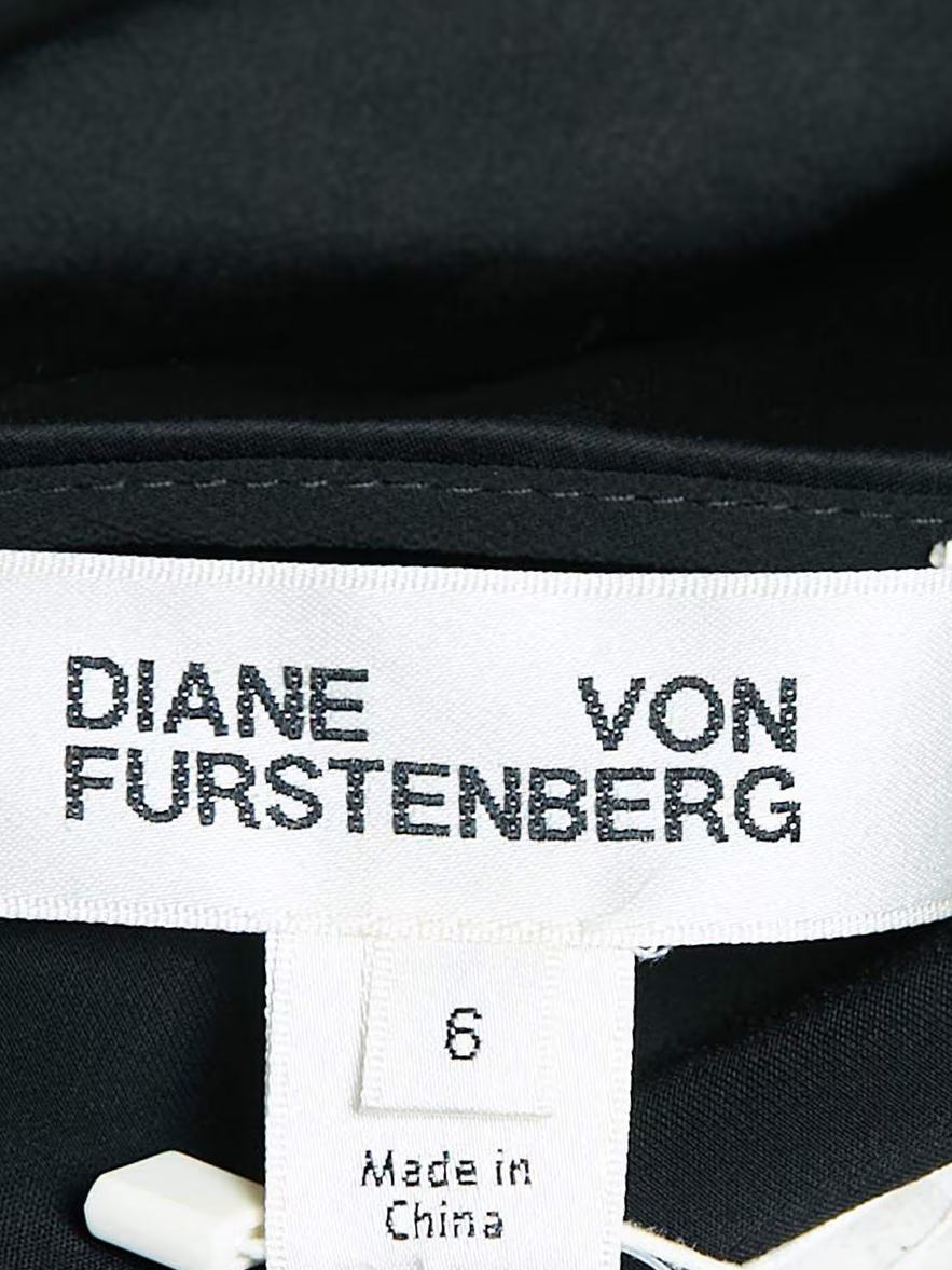 DIANE VON FURSTENBERG
Satin Ruffled Dress, Size 6