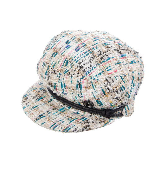 Maison Michel Tweed Newsboy Cap