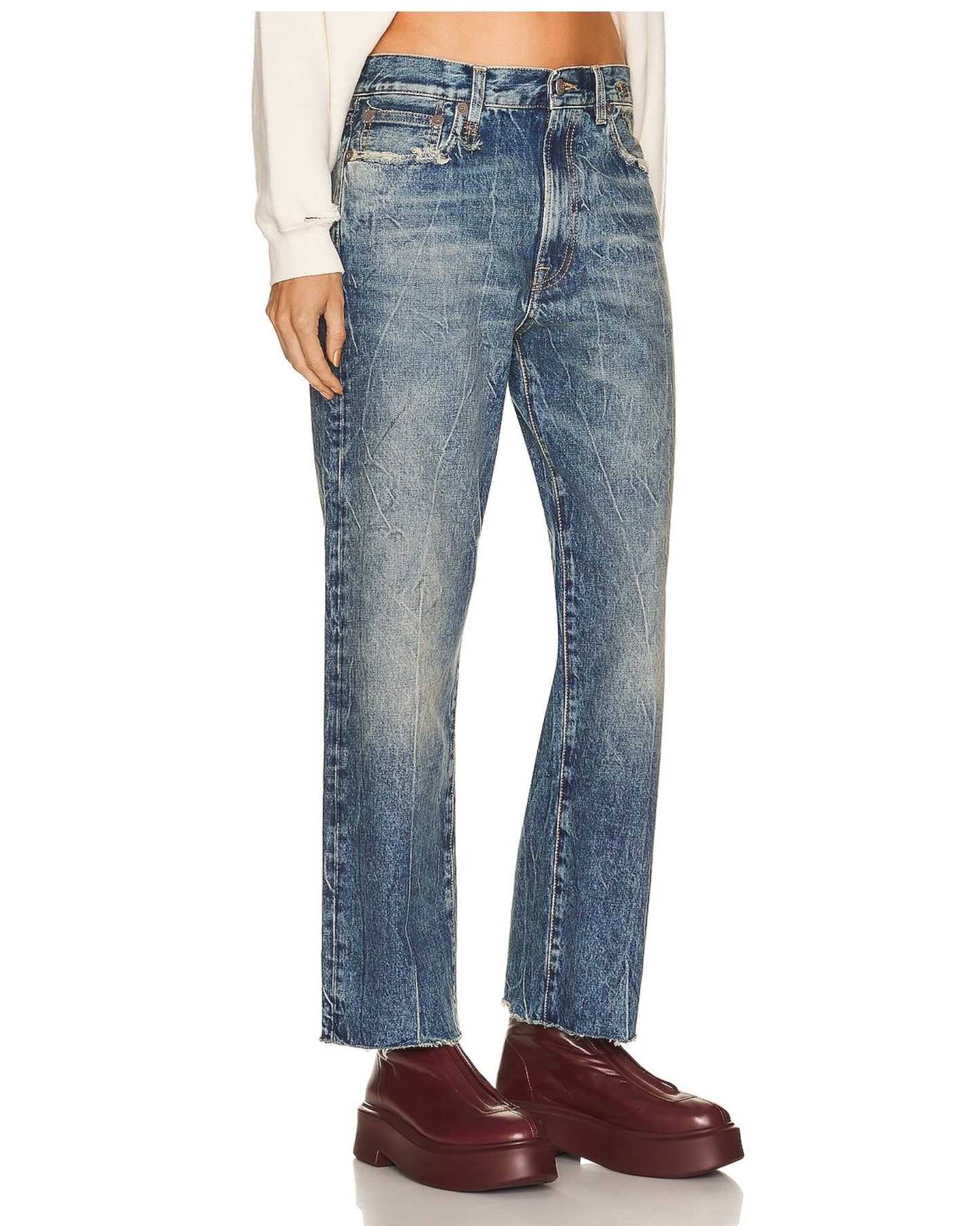 R13 BOYFRIEND JEAN - DIRTY KELLY, SIZE 27 (FIT 28)