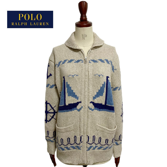 Ralph Lauren Polo sailboat zip cardigan, Small