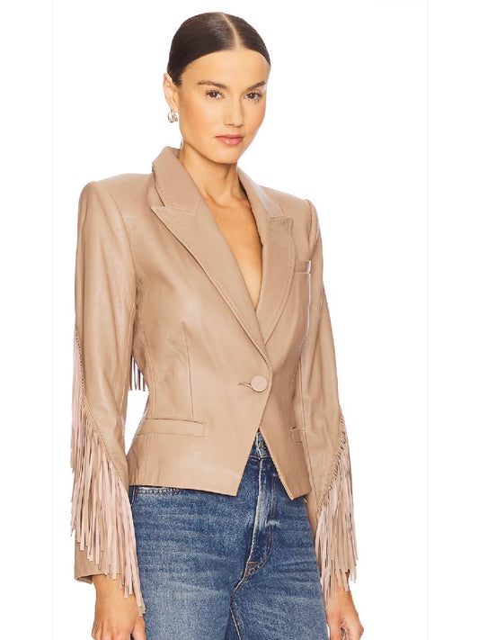L'AGENCE Vashti Fringe Blazer NWT, SIZE 2