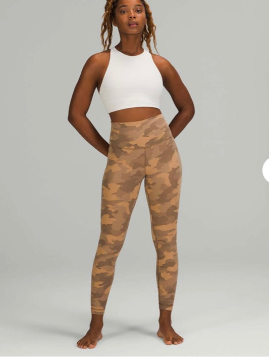 Lululemon Align High-Rise Pant crop 
Heritage 365 Camo Beige Multi, SIZE 6